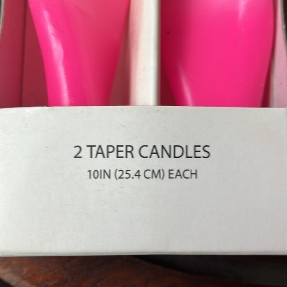 Bouffants & Broken Hearts: 2 multicolored Taper Candles- 10 inches - Picture 5 of 8